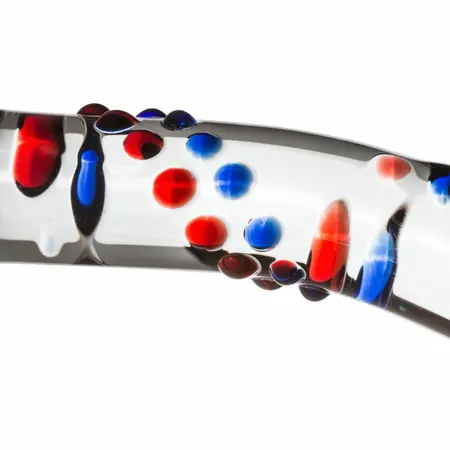 Glas No. 3 Glass Intimate Device with Textured Coloured Accents 19 cm