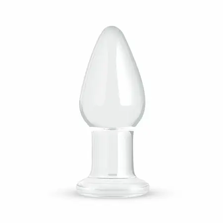 Glas Medium Crystal Clear Glass Intimate Plug - 3.9 cm, Smooth Surface