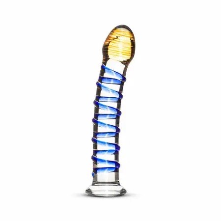 EasyToys Glass Intimate Device No. 1 Transparent-Blue Curved Design