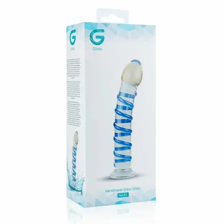 EasyToys Glass Intimate Device No. 1 Transparent-Blue Curved Design