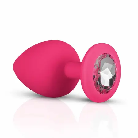 EasyToys Silicone Jewel Plug Set Pink - 3 Sizes, Decorative Base