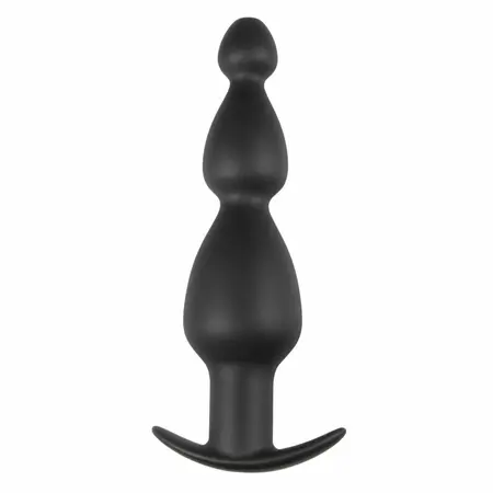 Sinner Gear Hollow Silicone Black Plug - Anatomical Design, Large