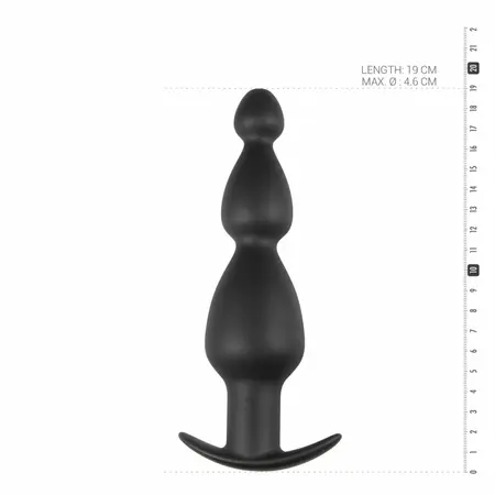 Sinner Gear Hollow Silicone Black Plug - Anatomical Design, Large