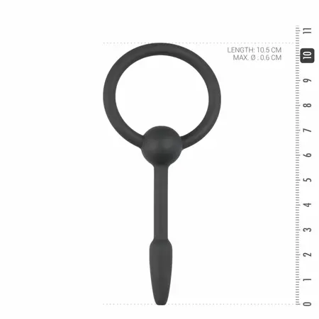 Mister B Silicone Urethral Plug with Pull Ring - Small, Flexible Model