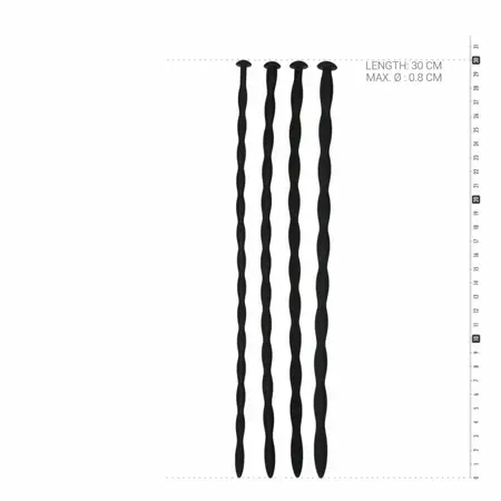 Ouch! Silicone Dilator Set Flexible Medical-Grade 5 Sizes Black