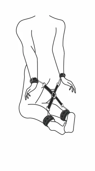 EasyToys Bondage System - Adjustable Faux Leather Hogtie Restraint Set
