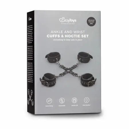 EasyToys Bondage System - Adjustable Faux Leather Hogtie Restraint Set