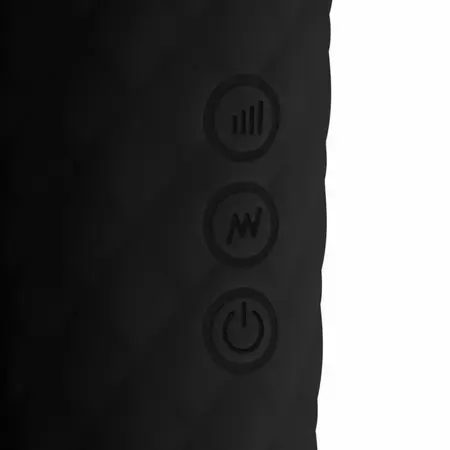 EasyToys Mini Wand Black - Compact Silicone Massager, 18 Modes