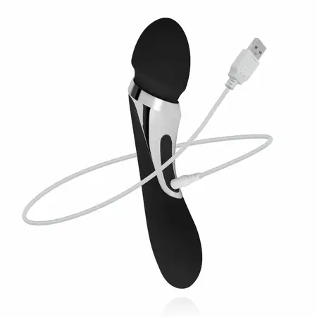 Sway Vibes Dual-Ended Wand Massager Black Rechargeable Waterproof