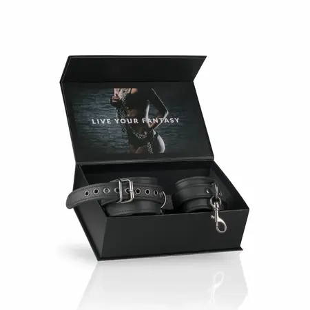 EasyToys Ankle Cuffs Faux Leather Adjustable Black 13-30cm