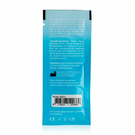 EasyGlide Water-Based Lubricant Pouch 10 ml - Compact & Travel-Friendly