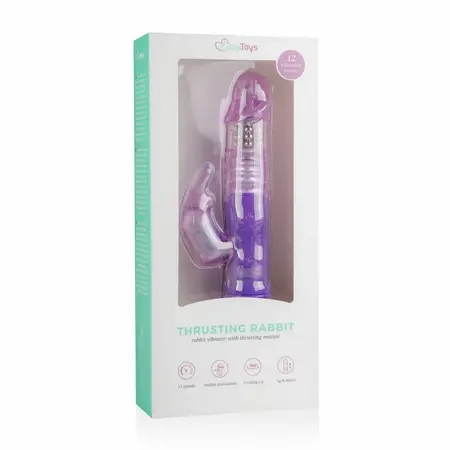 EasyToys Dual-Action Rabbit Vibrator Purple 12-Mode Intimate Device