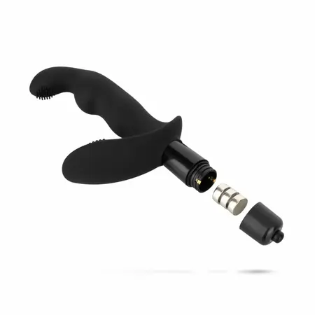 TOYJOY Dynamic Duke Ribbed Silicone Intimate Massager Black