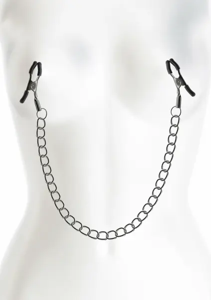 NS Novelties Nipple Clamps DC2 Adjustable Silicone-Tipped Metal Clips