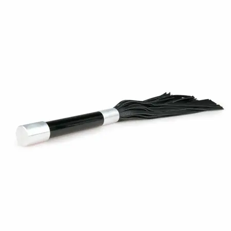 Kiotos Flogger with Metal Handle - Durable Faux Leather, Black, 45 cm