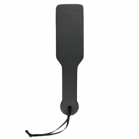 Ouch! Black PU Leather Impact Paddle - Ergonomic, Durable, 32 cm