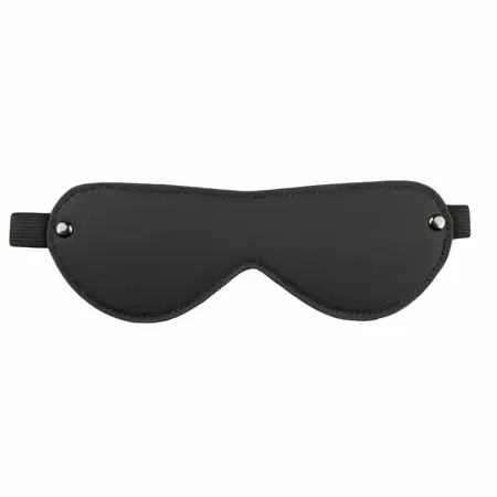 EasyToys Leather Eye Mask with Adjustable Elastic Band - Black