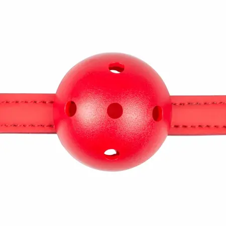 Регулируема PVC топка за уста, червена