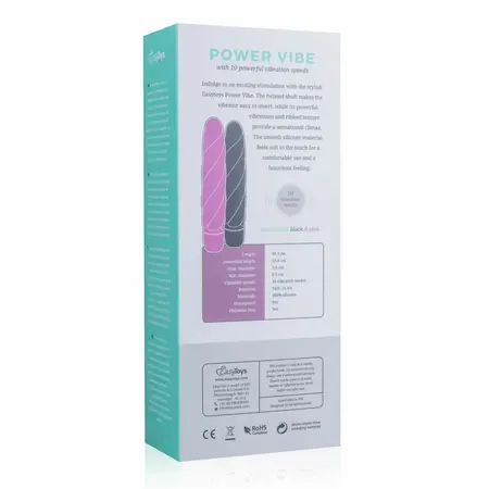 Dream Toys Black Velvety Silicone Massager with Ribbed Surface 19cm