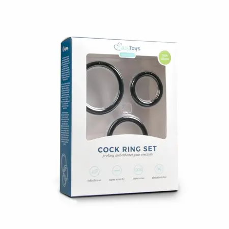 EasyToys Silicone Ring Set Black - 3-Piece Adjustable Comfort System