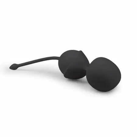 EasyToys Black Kegel Double Training Balls - Anatomical Silicone System