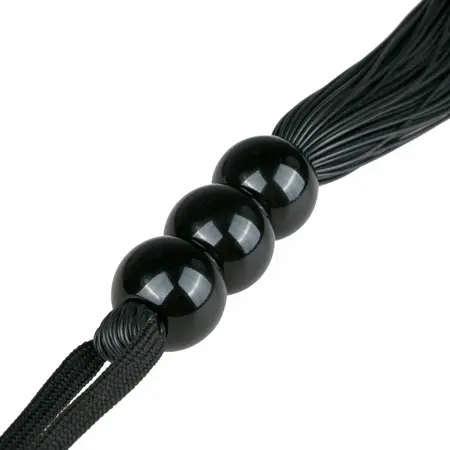 EasyToys Black Silicone Impact Whip with Ergonomic Handle 45cm