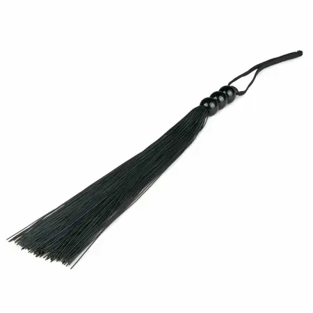EasyToys Black Silicone Impact Whip with Ergonomic Handle 45cm