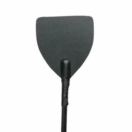 Ouch! Black Leather Impact Tool with Decorative Metal Caps, 45 cm