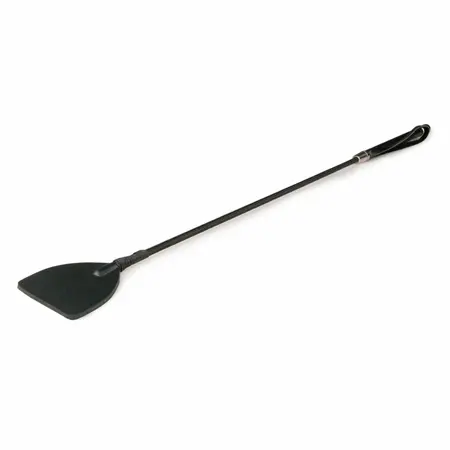 Ouch! Black Leather Impact Tool with Decorative Metal Caps, 45 cm