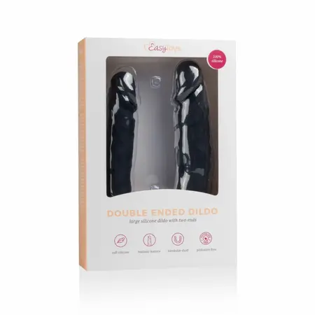 EasyToys Double-Ended Flexible Silicone Intimate Device 44 cm Black