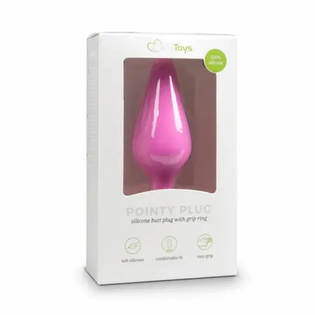 EasyToys Pointy Plug Silicone Tapered Model, Black, Size S