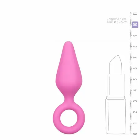 EasyToys Pointy Plug Silicone Tapered Model, Black, Size S