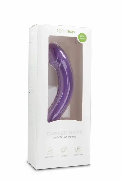 EasyToys Silicone Prostate Massager Purple Curved Anatomical Model
