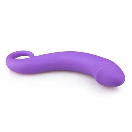 EasyToys Silicone Prostate Massager Purple Curved Anatomical Model