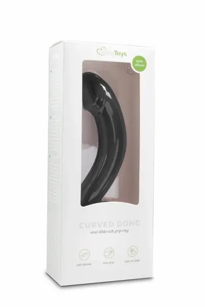 TOYZ4LOVERS Silicone Black Anal Massager Curved Prostate Model