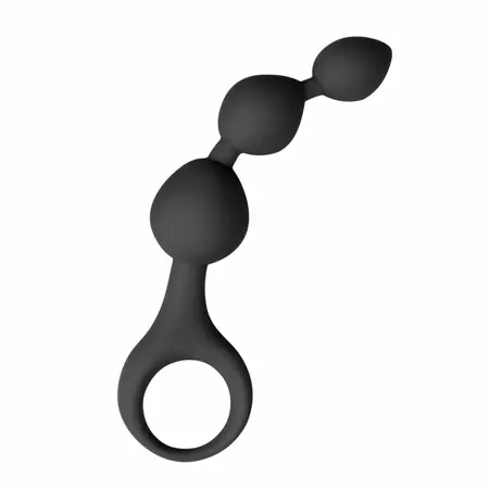 EasyToys Silicone Prostate Model with Graduated Beads, Black, 20 cm