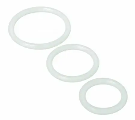 Trinity Vibes Silicone Comfort Rings Set, Clear, 3 Sizes
