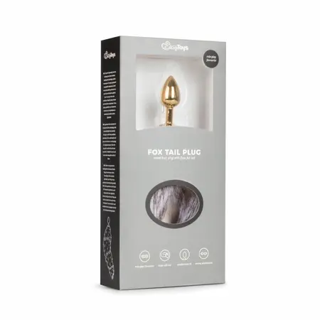 Pipedream Fox Tail Aluminum Model - Intimate Stainless Attachment, Silver/Gray