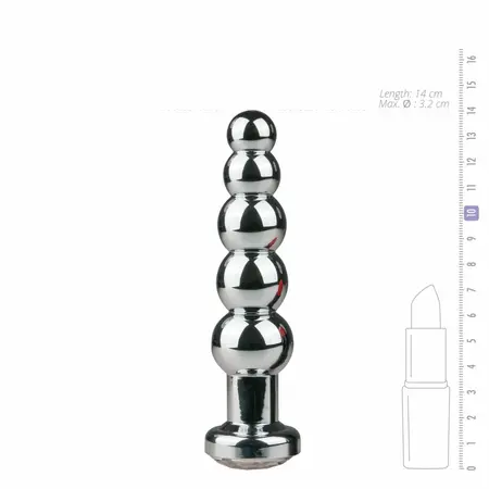 Rimba Aluminium Plug Clear Crystal - Elegant Metal Intimate Accessory