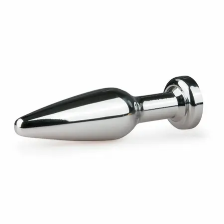 Sinner Gear Metal Plug Silver Large with Clear Crystal Accent
