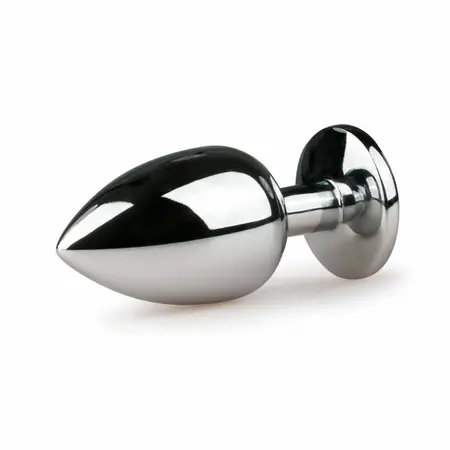 Rimba Aluminium Intimate Plug with Large Crystal - Medium Size