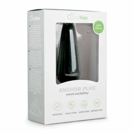 EasyToys Silicone Intimate Plug L Black - Ergonomic Flexible Design