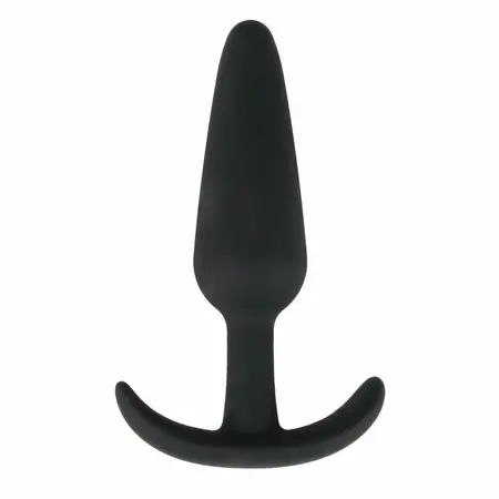 EasyToys Silicone Plug M - Flexible Anatomical Intimate Accessory, Black