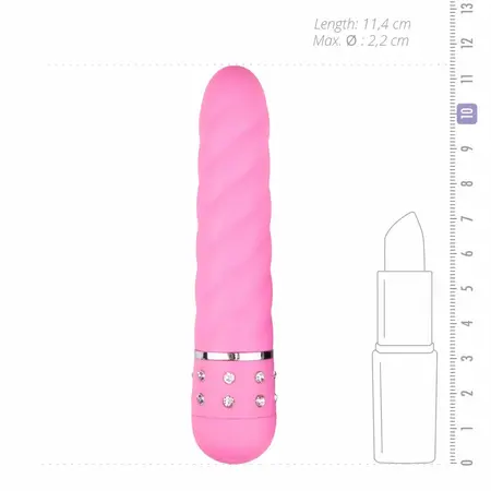Love Diamond Pink Multi-Texture Intimate Device - Compact Size
