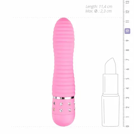 Love Diamond Pink Intimate Massager - Textured Multi-Speed Model