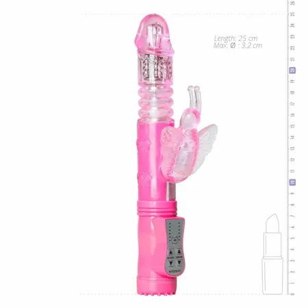 Easytoys Pink Butterfly Vibrator Multi-Speed Waterproof Model