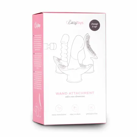 Easytoys Spiral Wand Attachment Pink - Flexible Silicone Accessory