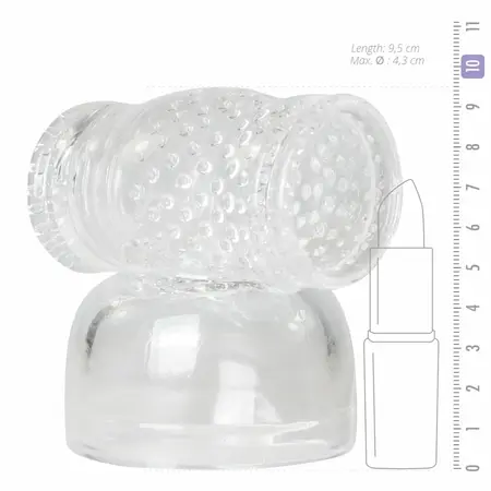 EasyToys Transparent Attachment for Wand Massagers - Flexible Sleeve Accessory