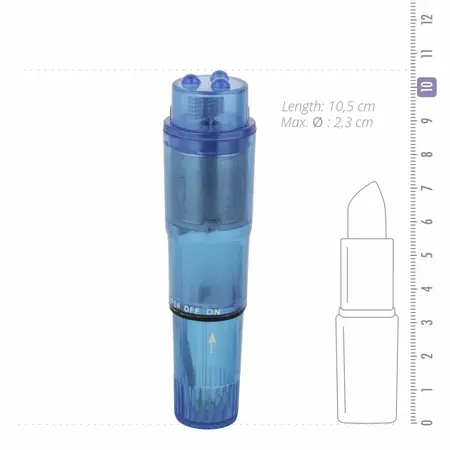 EasyToys Pocket Rocket Blue - Compact Multi-Attachment Massager