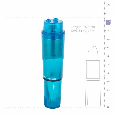 EasyToys Pocket Rocket Blue - Compact Multi-Attachment Massager
